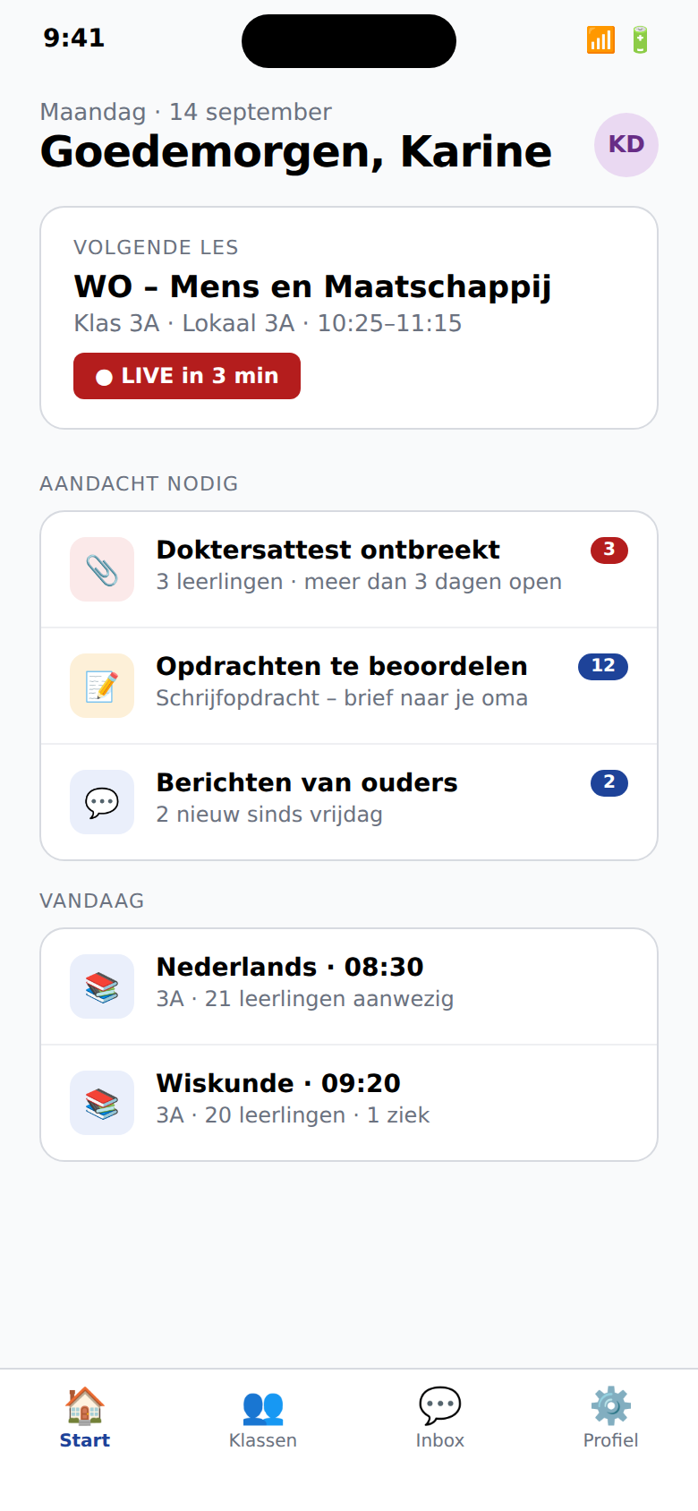 Mobile app for teachers