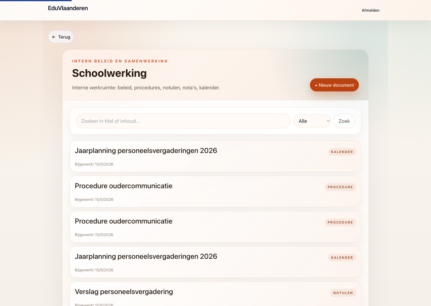 Documents overview